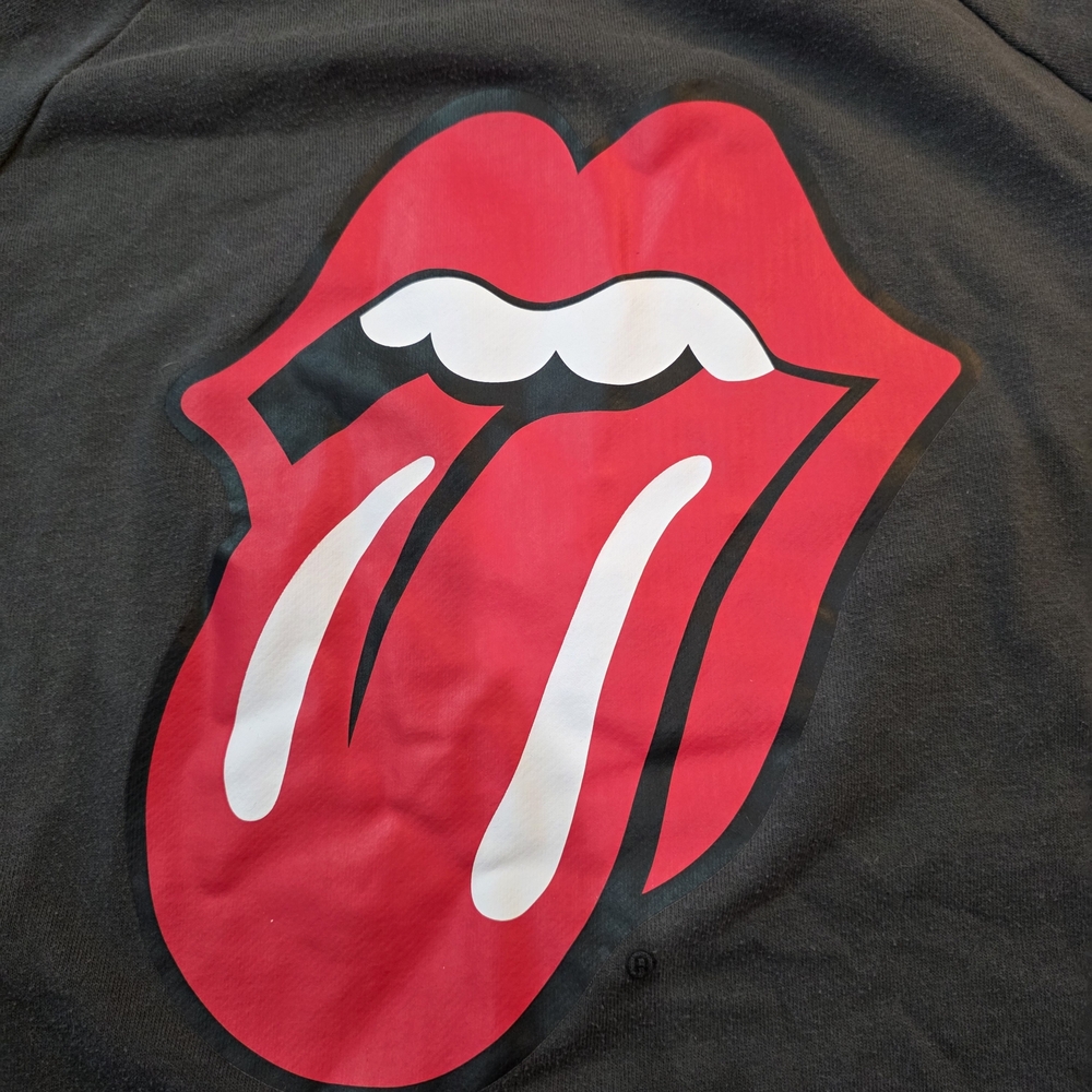 Divided Y2K Gray Rolling Stones Iconic Lips Tongue Vinyl Graphic Sweatshirt XL - Picture 3 of 7